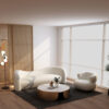 Nordic apartment curved home living room sofa