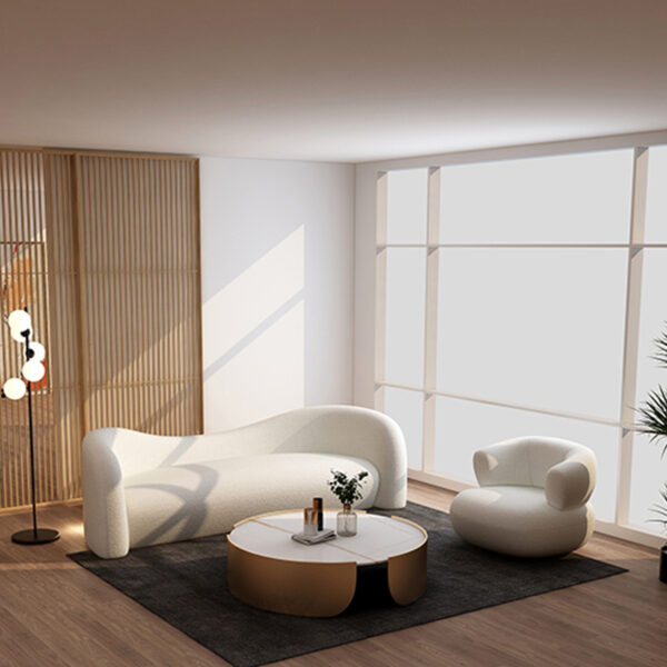 Nordic apartment curved home living room sofa