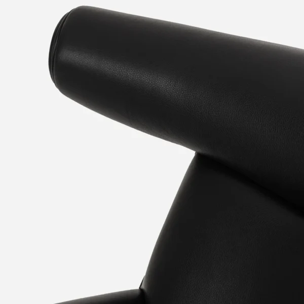 Black Leather OX Chair With Ottoman