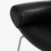 Black Leather OX Chair With Ottoman
