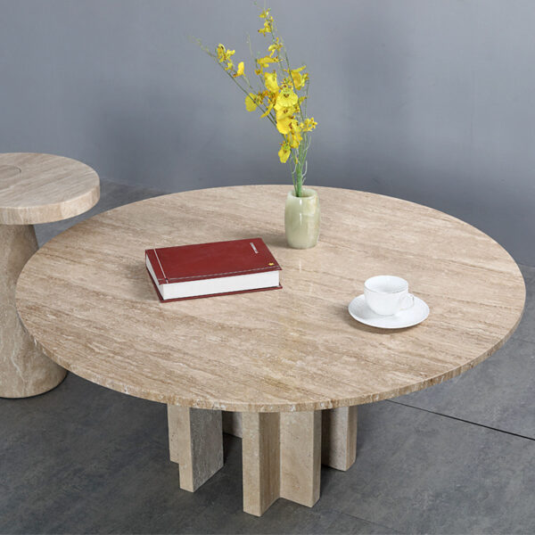120cm Travertine Dining Table