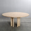 120cm Travertine Dining Table