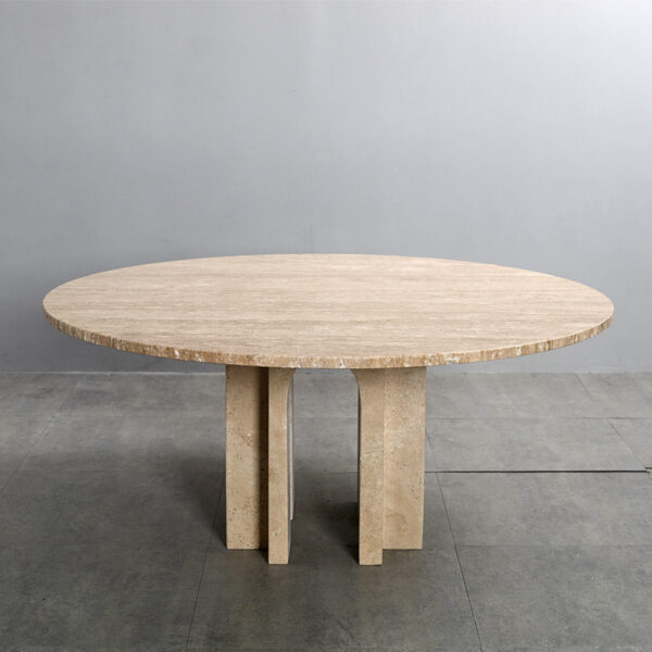 120cm Travertine Dining Table