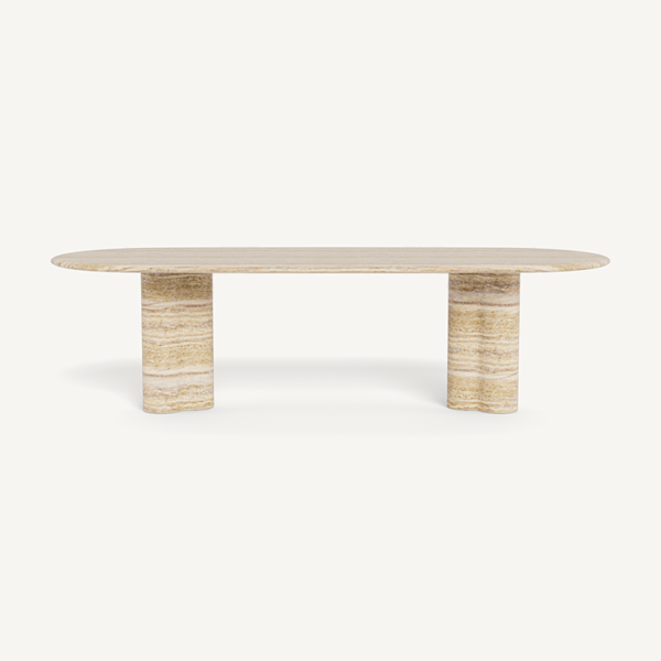 280CM Travertine Dining Table