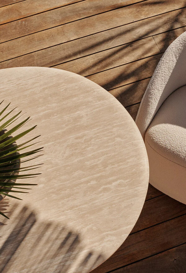 280CM Travertine Dining Table