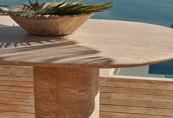 280CM Travertine Dining Table