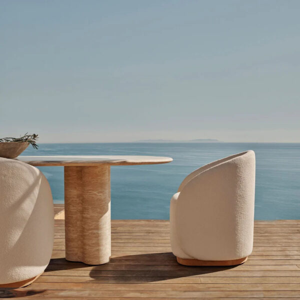 280CM Travertine Dining Table