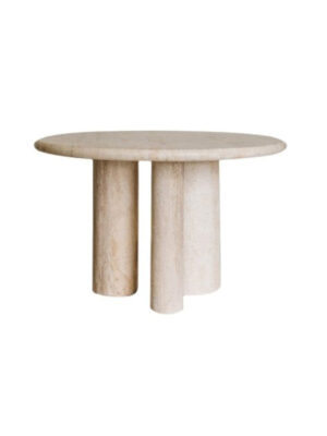 Round Travertine Dining Table