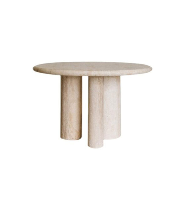 Round Travertine Dining Table