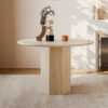 Beige Travertine Round Dining Table