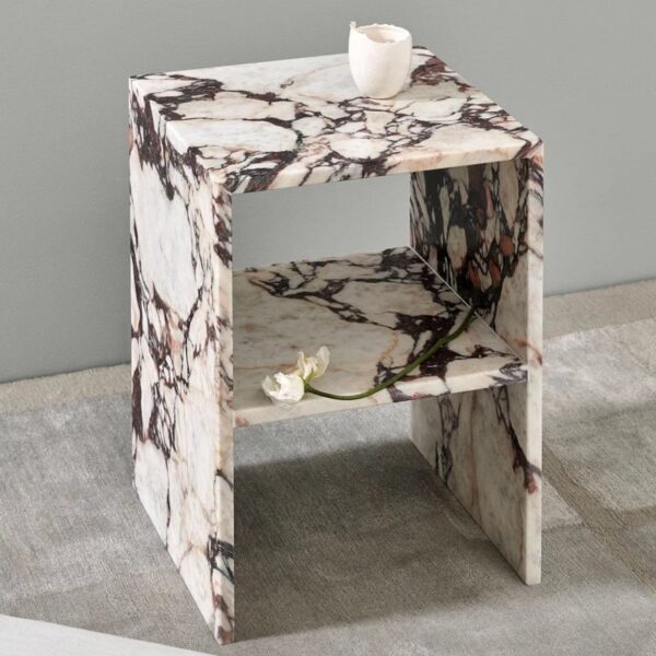 Bulgari Purple Marble Corner Table