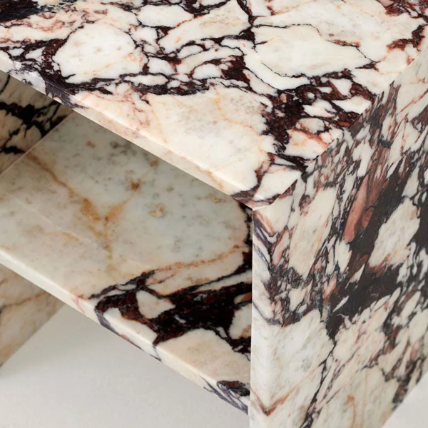 Bulgari Purple Marble Corner Table