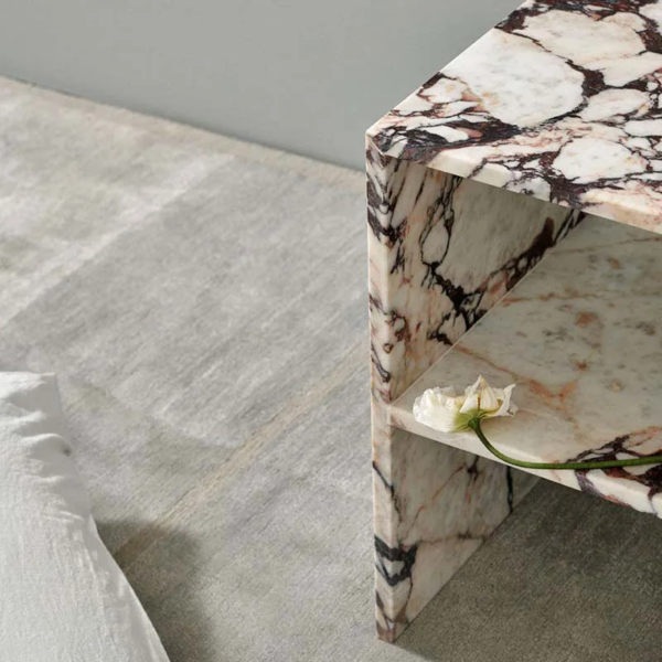 Bulgari Purple Marble Corner Table