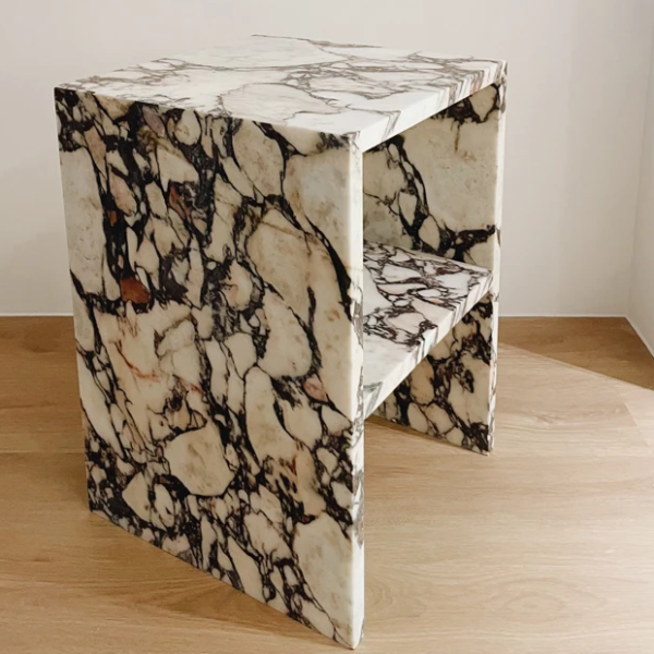 Bulgari Purple Marble Corner Table