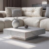 Carrara White Marble Coffee Table