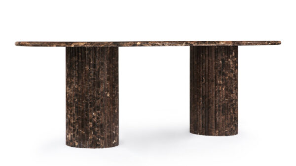 Dark Emperador Marble Dining Table