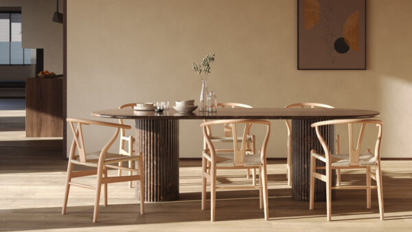 Dark Emperador Marble Dining Table