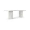  Fiore Bianco Marble Dining Table