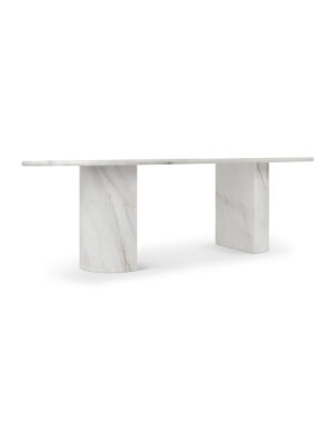  Fiore Bianco Marble Dining Table