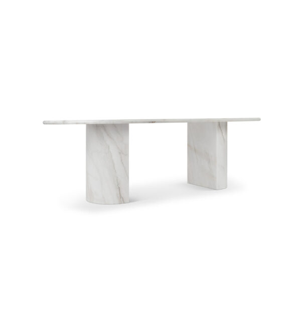  Fiore Bianco Marble Dining Table
