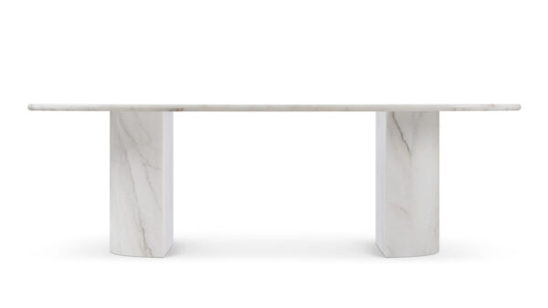  Fiore Bianco Marble Dining Table