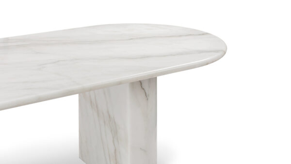  Fiore Bianco Marble Dining Table
