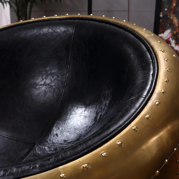 Gold Aviator Aluminum Ball Chair