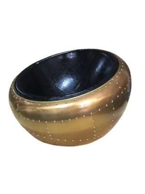 Gold Aviator Aluminum Ball Chair