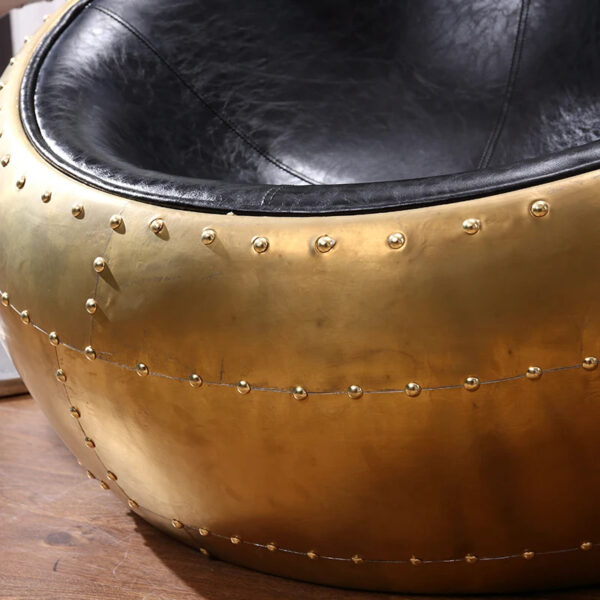 Gold Aviator Aluminum Ball Chair