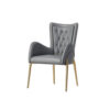 Grey Leather Dining Chair
