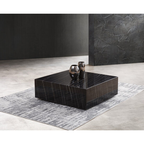 Lauren Black Gold Marble Coffee Table