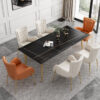 Grey Leather Dining Chair