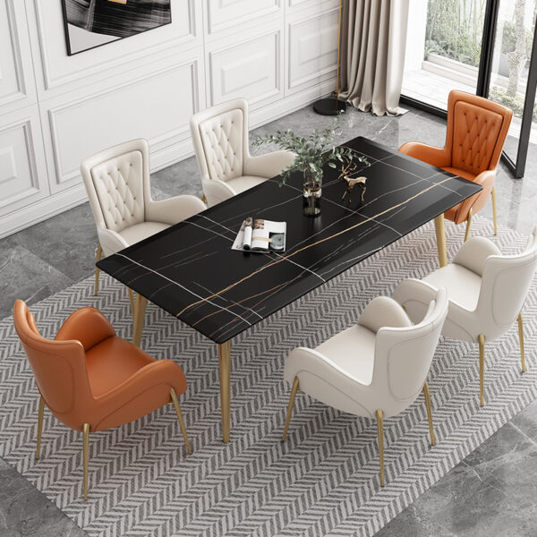 Grey Leather Dining Chair