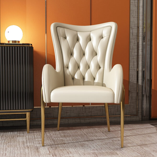 Grey Leather Dining Chair