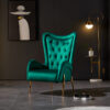 Grey Leather Dining Chair