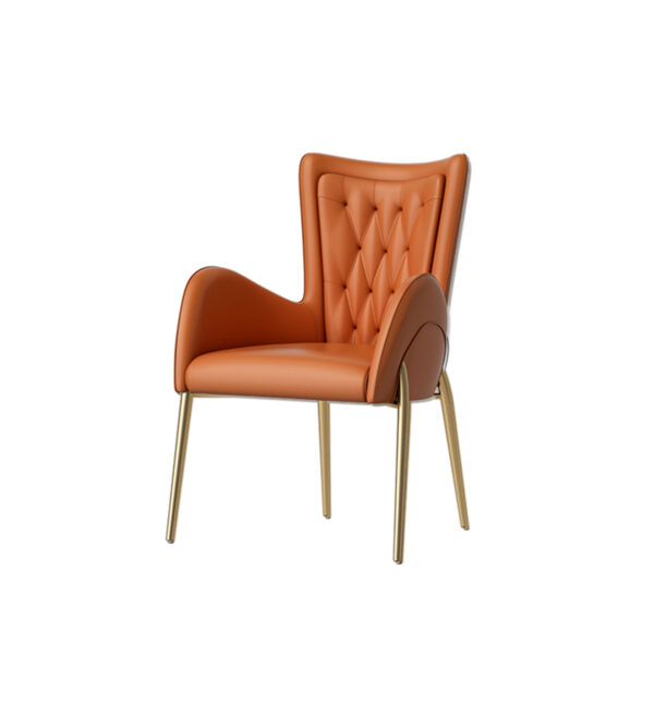 Grey Leather Dining Chair