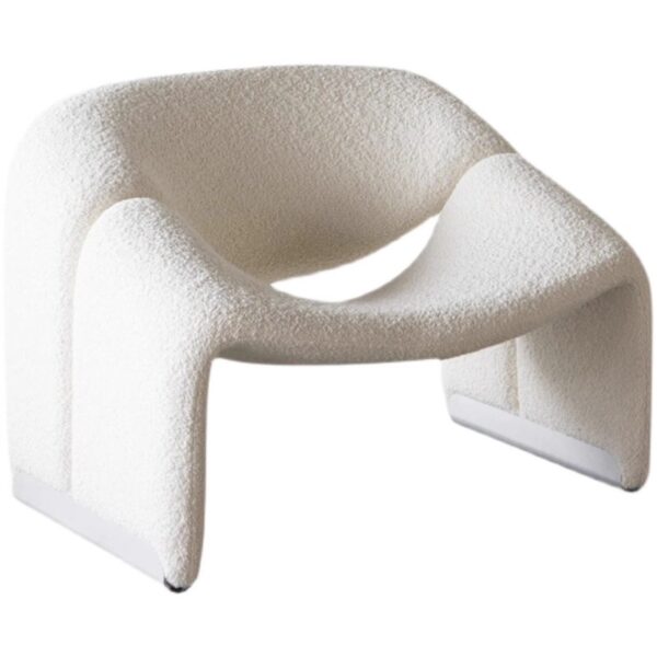 Luxury White Color Fabric Sofa Chair