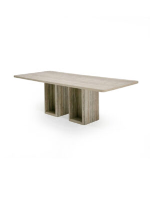 Modern Travertine Rectangular Dining Table