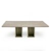 Modern Travertine Rectangular Dining Table