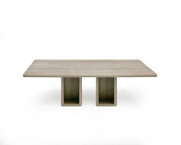 Modern Travertine Rectangular Dining Table