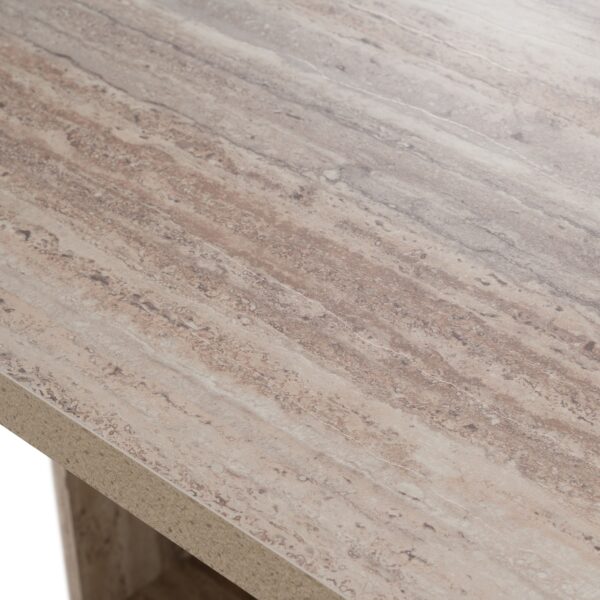 Modern Travertine Rectangular Dining Table