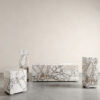 Natural marble box coffee table