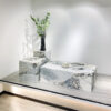 Natural marble box coffee table