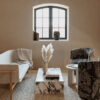 Natural marble box coffee table