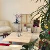 Natural travertine square coffee table