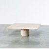 Natural travertine square coffee table
