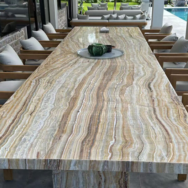 Outdoor Stone 10-12 Seats Rectangular Dining Table