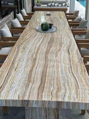 Outdoor Stone 10-12 Seats Rectangular Dining Table
