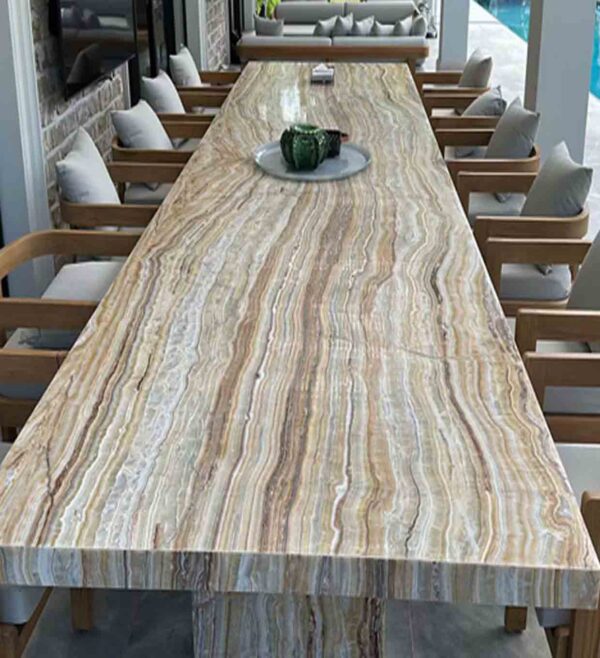Outdoor Stone 10-12 Seats Rectangular Dining Table
