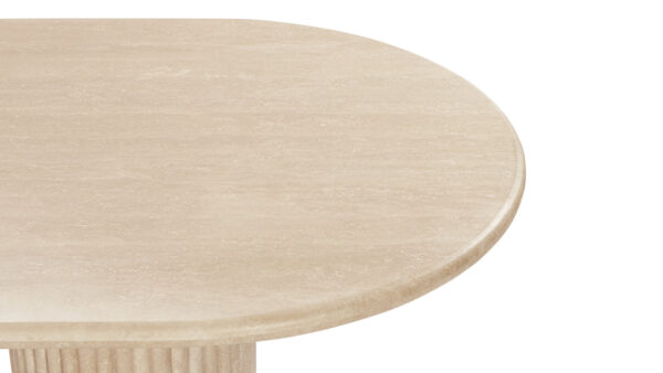 Oval Travertine Dining Table